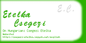 etelka csegezi business card